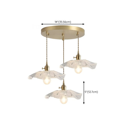 Elegant Clear Floral Glass Pendant Light