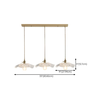 Elegant Clear Floral Glass Pendant Light