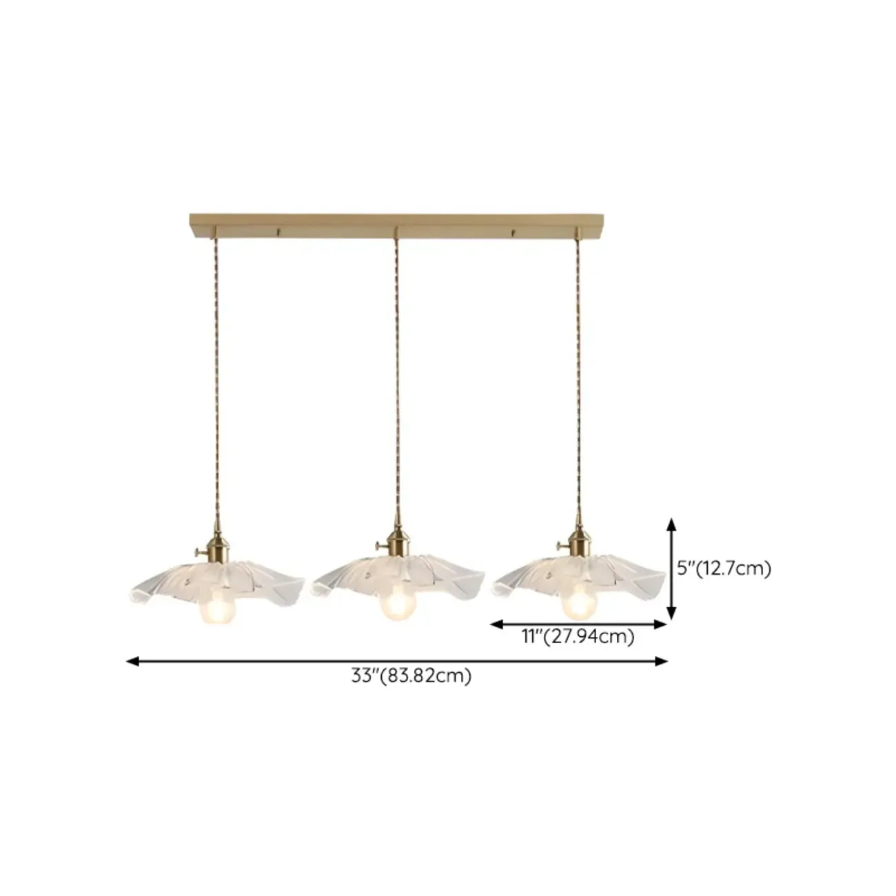 Elegant Clear Floral Glass Pendant Light