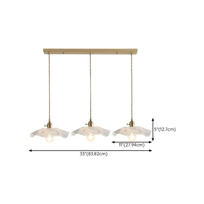Elegant Clear Floral Glass Pendant Light