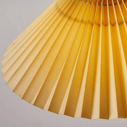 Modern Beige Pleated Pendant Light for Dining Room