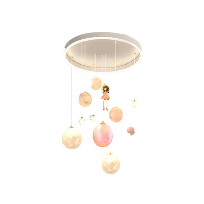 Glam LED Planet Pendant Light with 7-Lights for Kids' Room