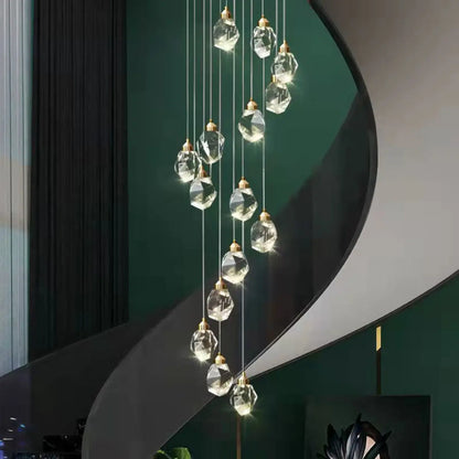 Modern Glass Crystal LED Pendant Light Chandelier for Home