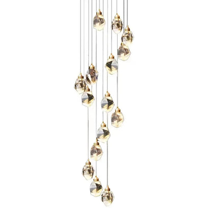Modern Glass Crystal LED Pendant Light Chandelier for Home