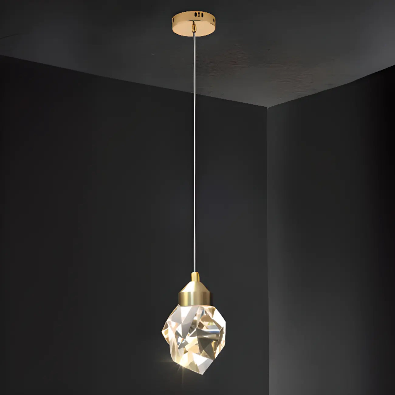 Modern Glass Crystal LED Pendant Light Chandelier for Home