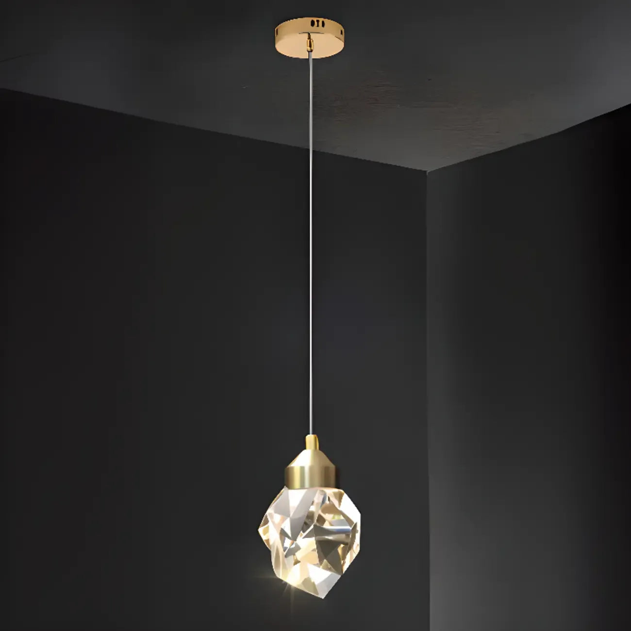 Modern Glass Crystal LED Pendant Light Chandelier for Home