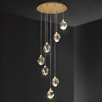 Modern Glass Crystal LED Pendant Light Chandelier for Home