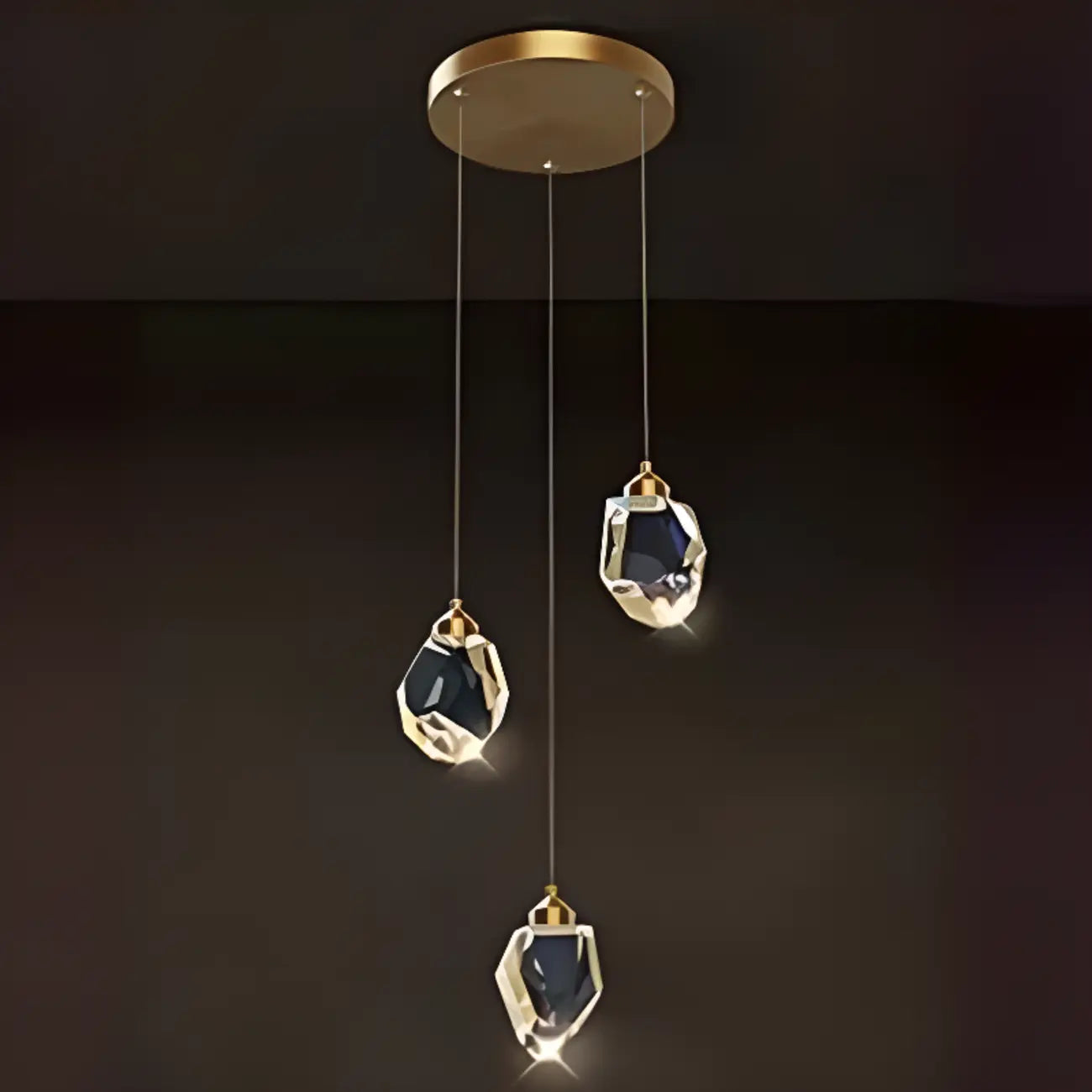 Modern Glass Crystal LED Pendant Light Chandelier for Home