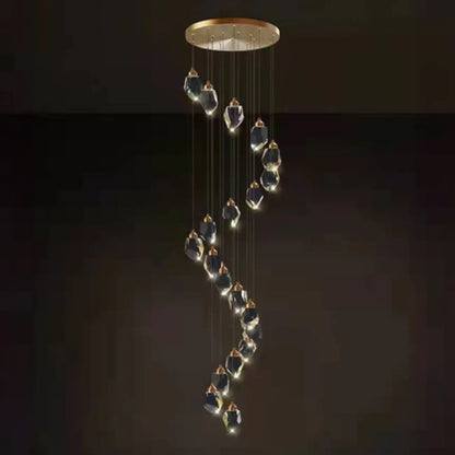 Modern Glass Crystal LED Pendant Light Chandelier for Home