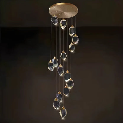 Modern Glass Crystal LED Pendant Light Chandelier for Home