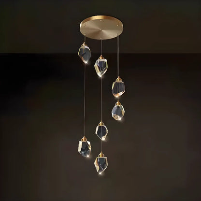 Modern Glass Crystal LED Pendant Light Chandelier for Home