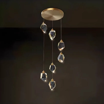Modern Glass Crystal LED Pendant Light Chandelier for Home
