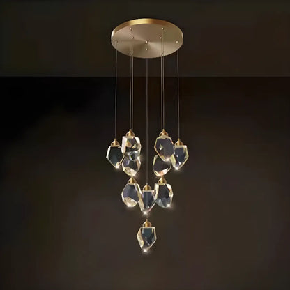 Modern Glass Crystal LED Pendant Light Chandelier for Home