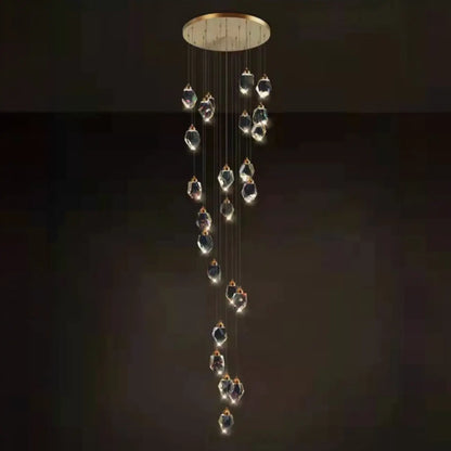 Modern Glass Crystal LED Pendant Light Chandelier for Home