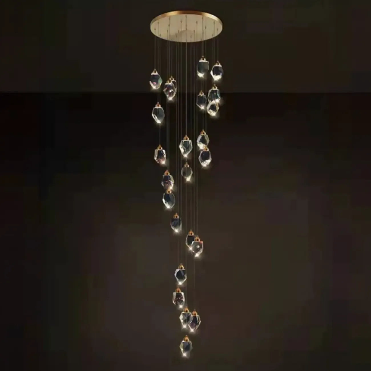 Modern Glass Crystal LED Pendant Light Chandelier for Home