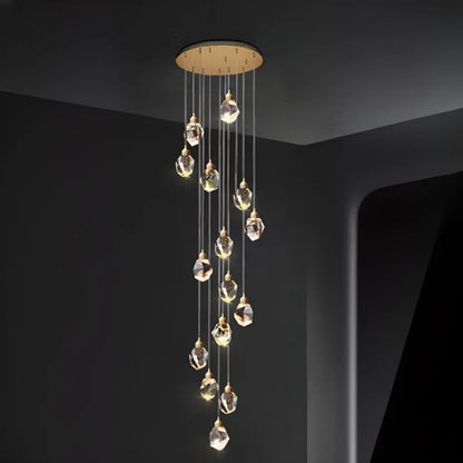 Modern Glass Crystal LED Pendant Light Chandelier for Home