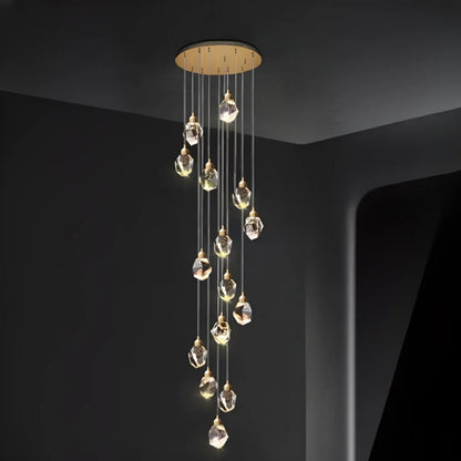 Modern Glass Crystal LED Pendant Light Chandelier for Home