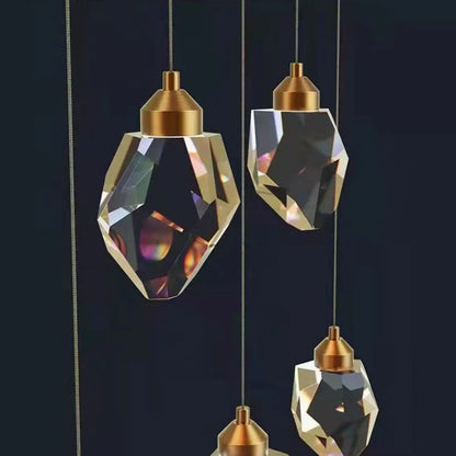 Modern Glass Crystal LED Pendant Light Chandelier for Home