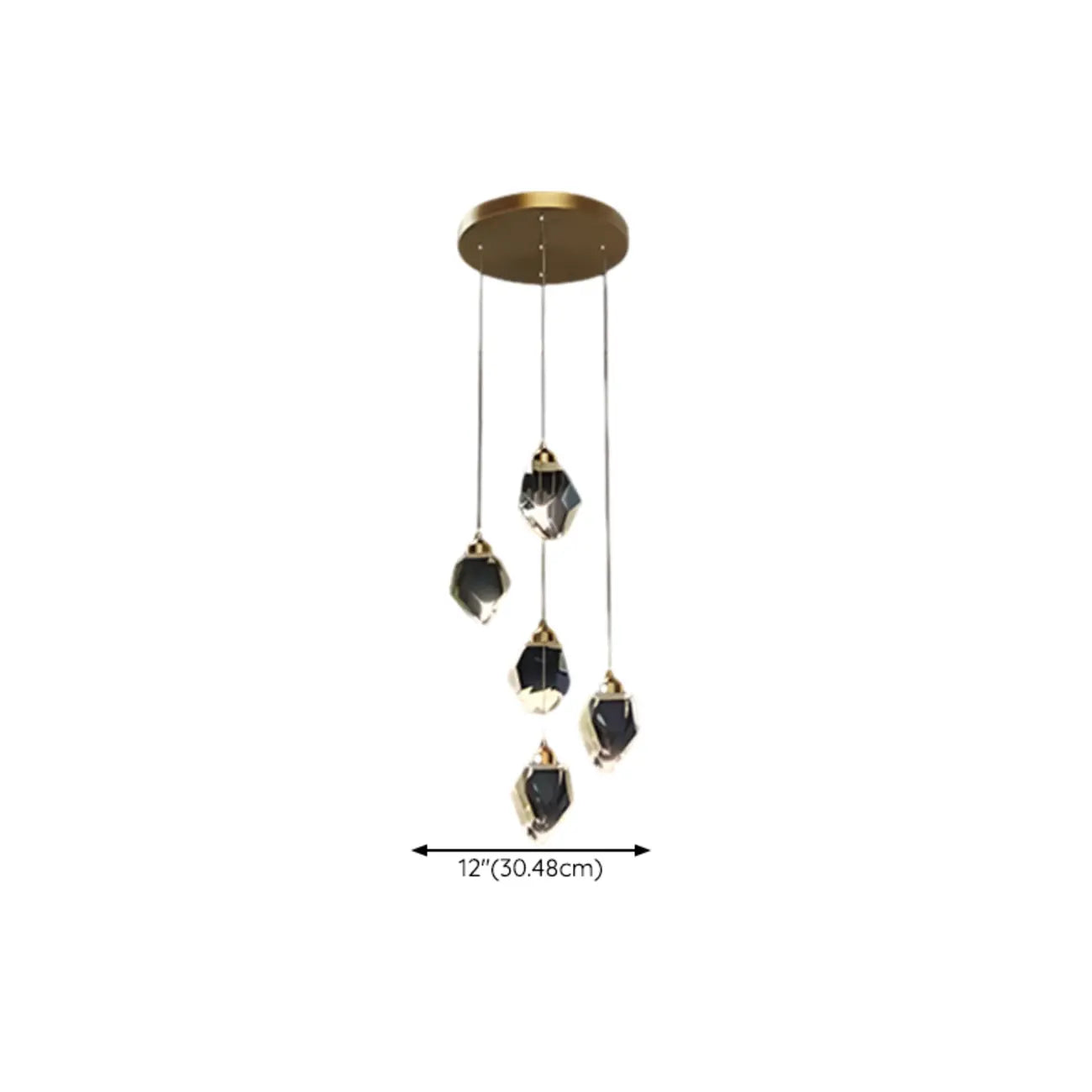 Modern Glass Crystal LED Pendant Light Chandelier for Home