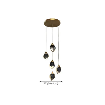Modern Glass Crystal LED Pendant Light Chandelier for Home