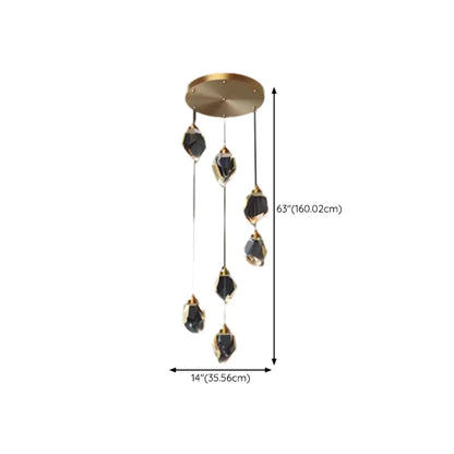 Modern Glass Crystal LED Pendant Light Chandelier for Home