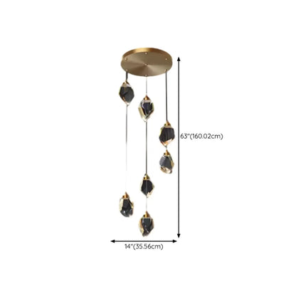 Modern Glass Crystal LED Pendant Light Chandelier for Home
