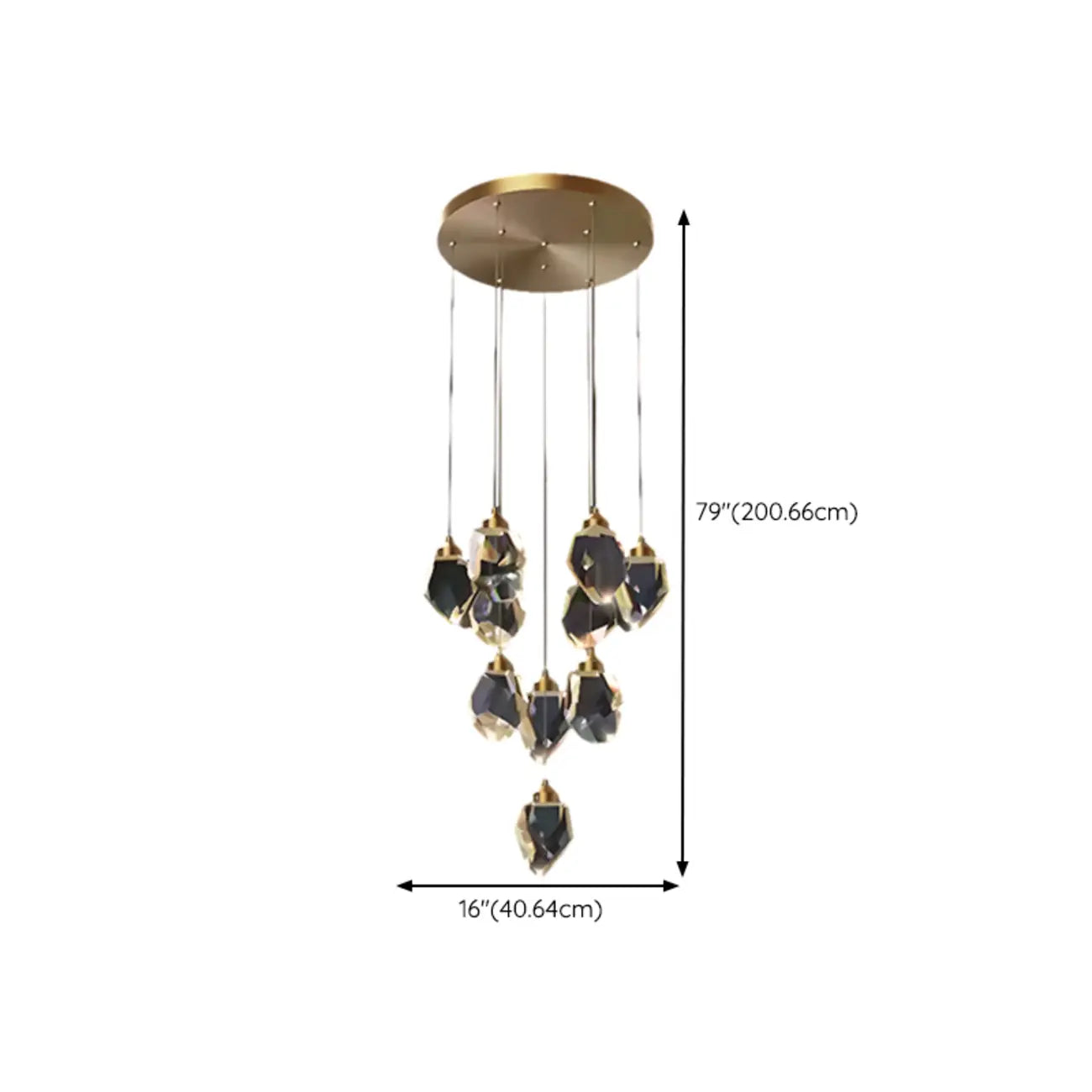 Modern Glass Crystal LED Pendant Light Chandelier for Home