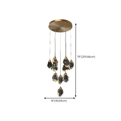 Modern Glass Crystal LED Pendant Light Chandelier for Home
