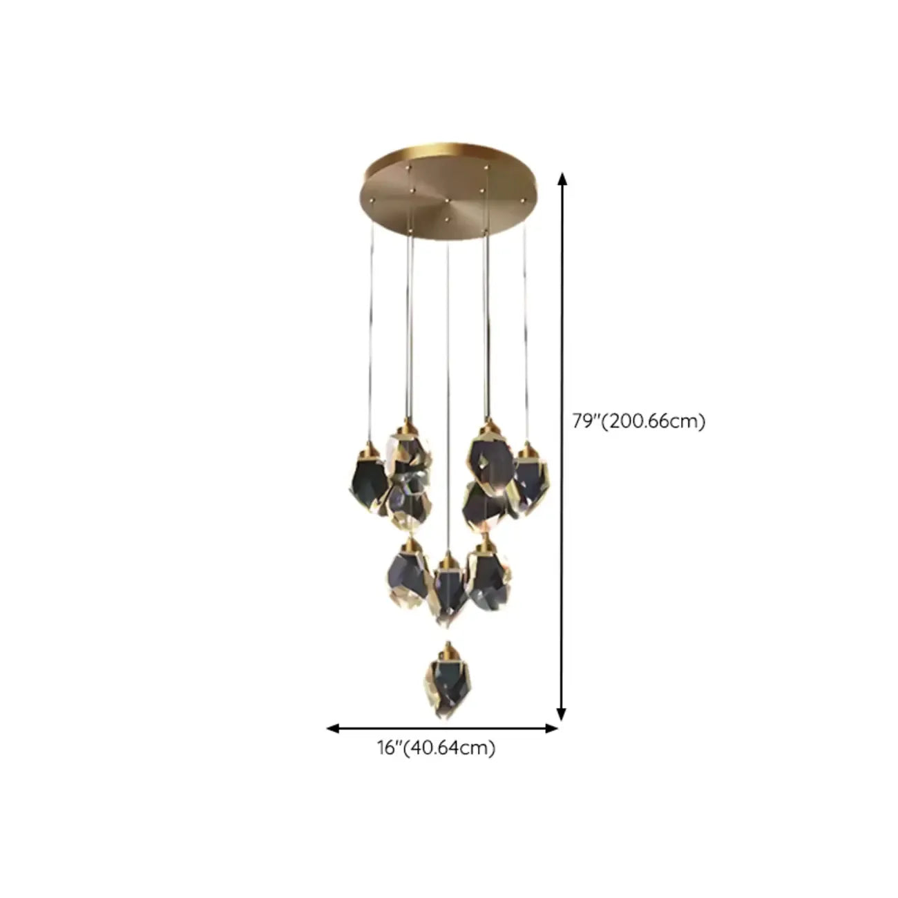 Modern Glass Crystal LED Pendant Light Chandelier for Home