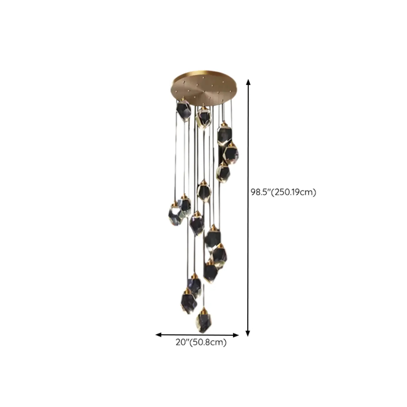 Modern Glass Crystal LED Pendant Light Chandelier for Home