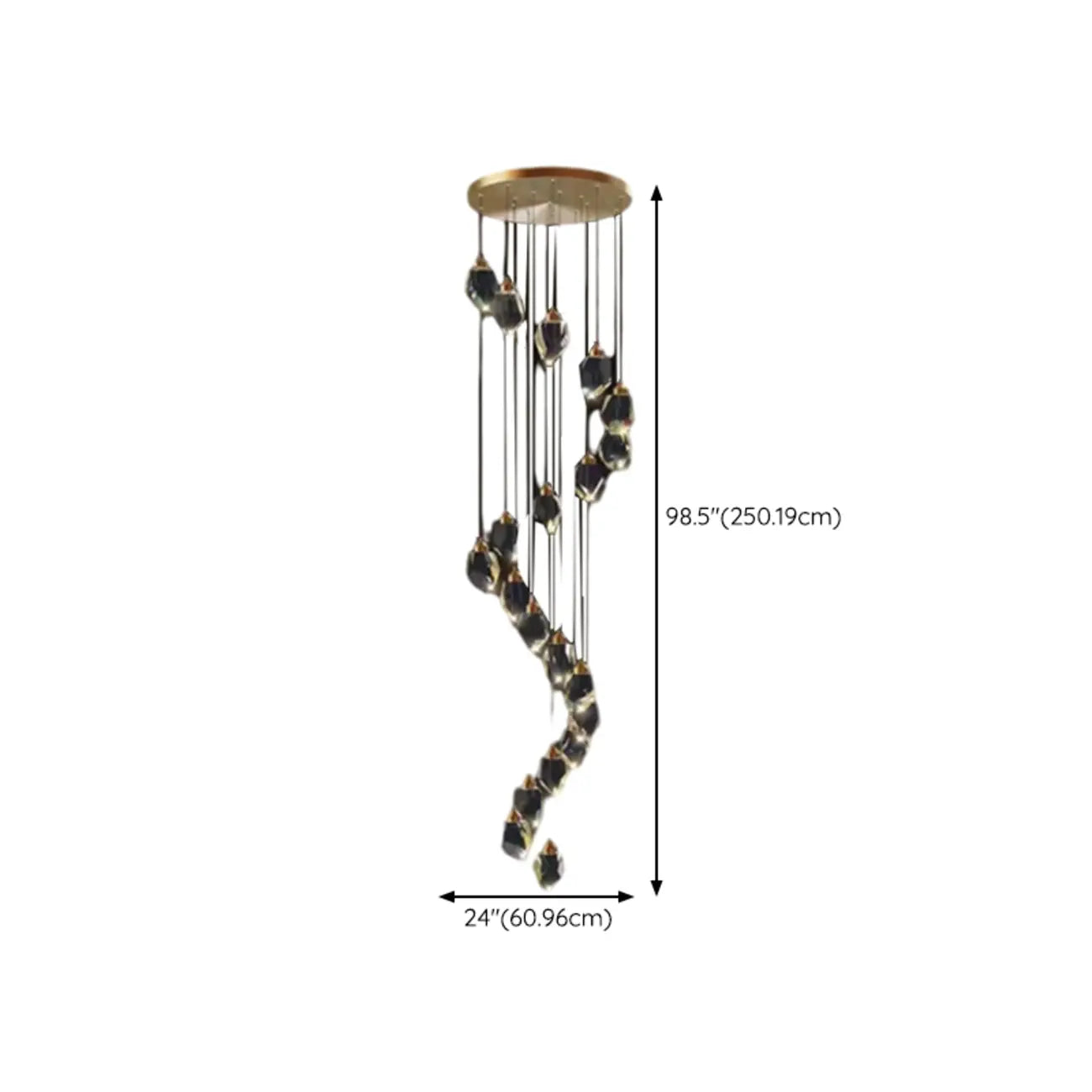 Modern Glass Crystal LED Pendant Light Chandelier for Home