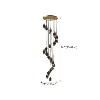 Modern Glass Crystal LED Pendant Light Chandelier for Home