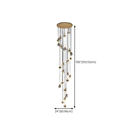 Modern Glass Crystal LED Pendant Light Chandelier for Home