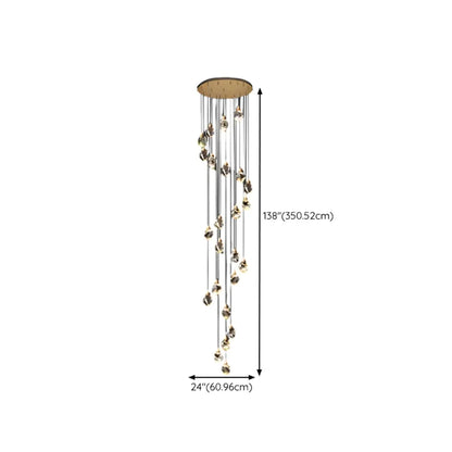 Modern Glass Crystal LED Pendant Light Chandelier for Home