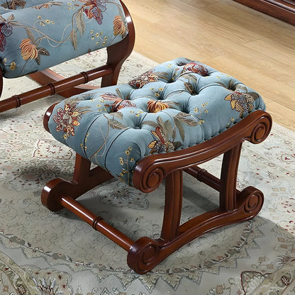 Vintage Upholstered Rocking Chair with Ottoman for Living Room