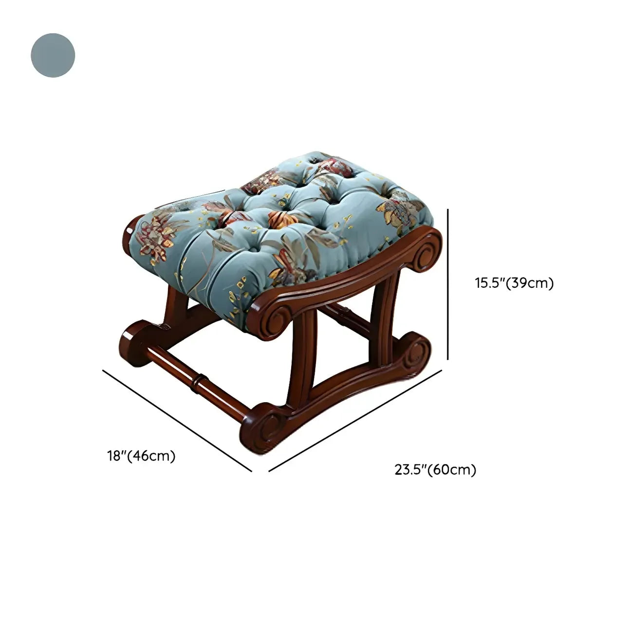 Vintage Upholstered Rocking Chair with Ottoman for Living Room