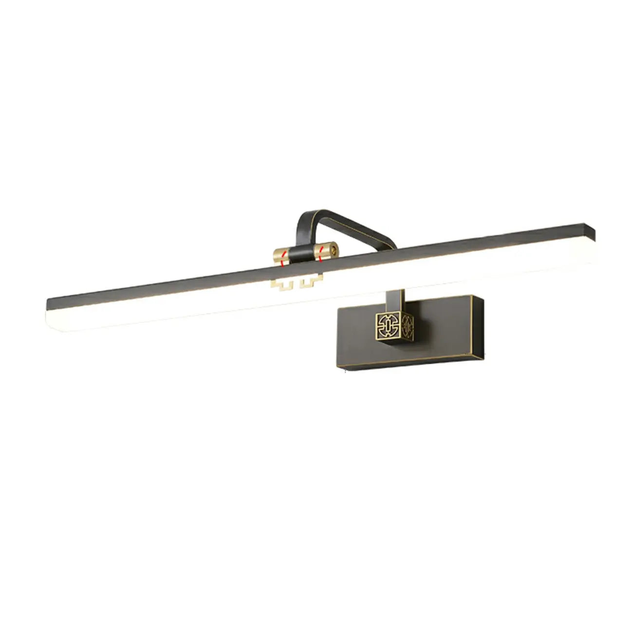 Minimalist Adjustable LED Gold Vanity Light for Mirror Front