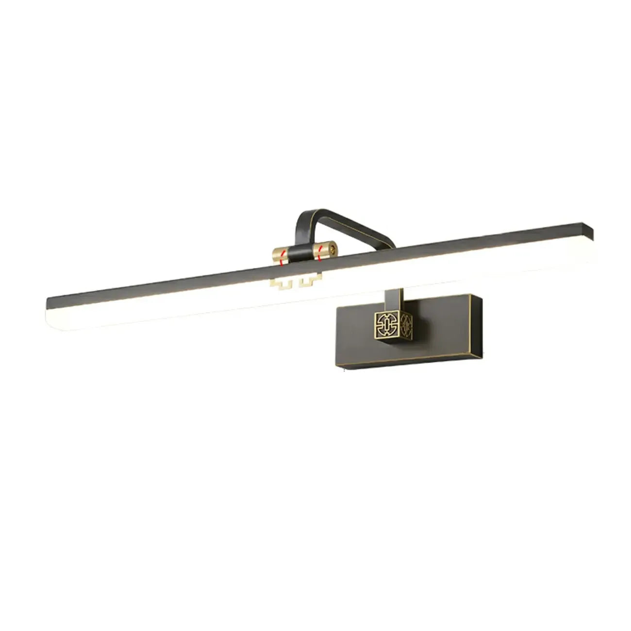 Minimalist Adjustable LED Gold Vanity Light for Mirror Front
