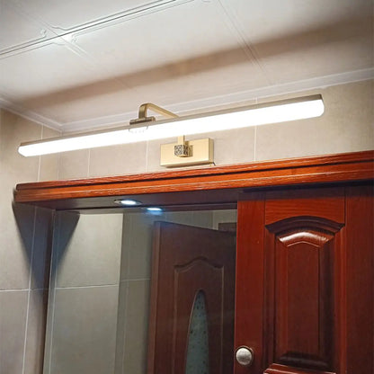 Minimalist Adjustable LED Gold Vanity Light for Mirror Front