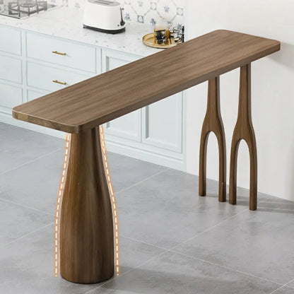 Modern Pine Wood Bar Set with Upholstered Chairs