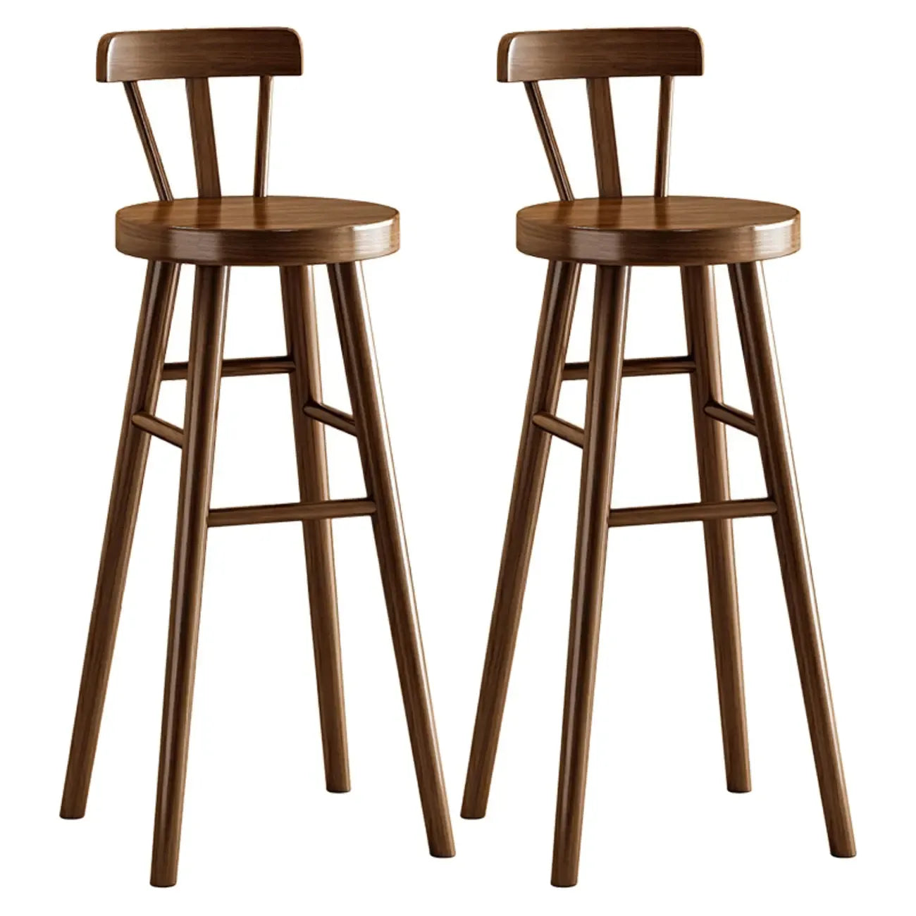 Modern Pine Wood Bar Set with Upholstered Chairs