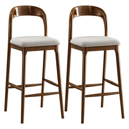 Modern Pine Wood Bar Set with Upholstered Chairs