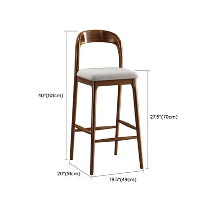 Modern Pine Wood Bar Set with Upholstered Chairs