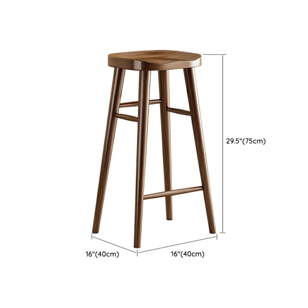 Modern Pine Wood Bar Set with Upholstered Chairs