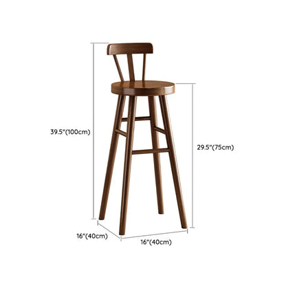 Modern Pine Wood Bar Set with Upholstered Chairs