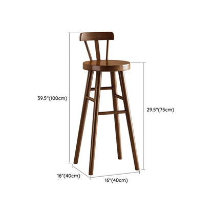 Modern Pine Wood Bar Set with Upholstered Chairs