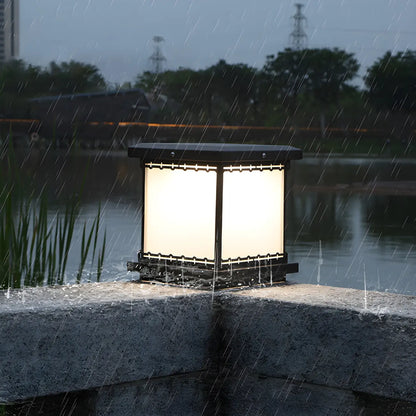 Modern Cube LED Table Lamp with Matte Finish for Outdoors