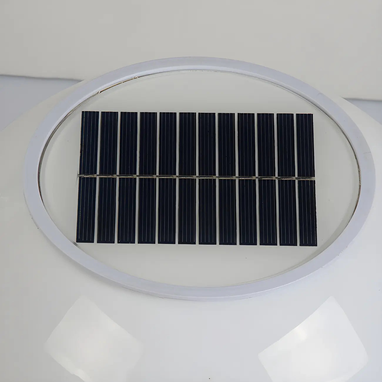 Modern White Globe Solar Outdoor Post Lights