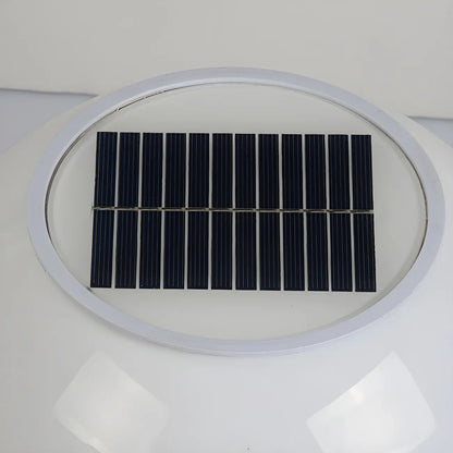 Modern White Globe Solar Outdoor Post Lights