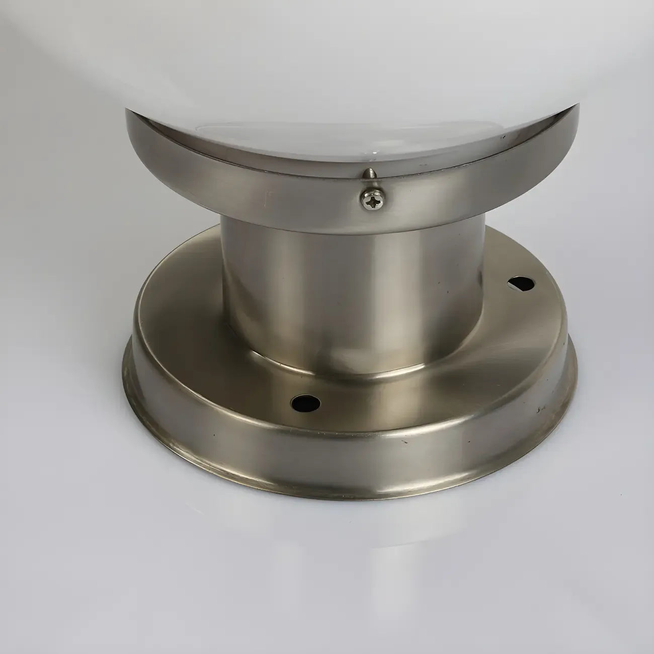 Modern White Globe Solar Outdoor Post Lights